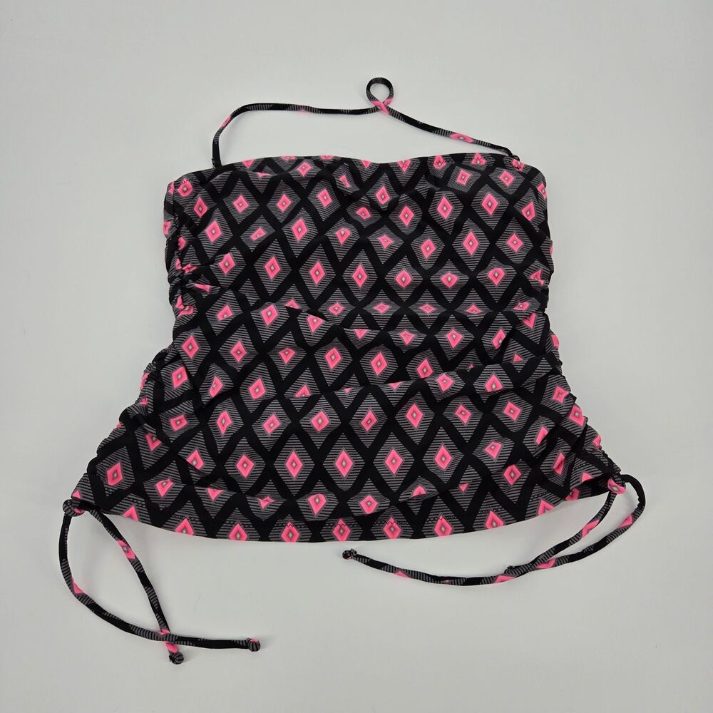 Raisins Bandeau Geometric Diamond Tankini Top